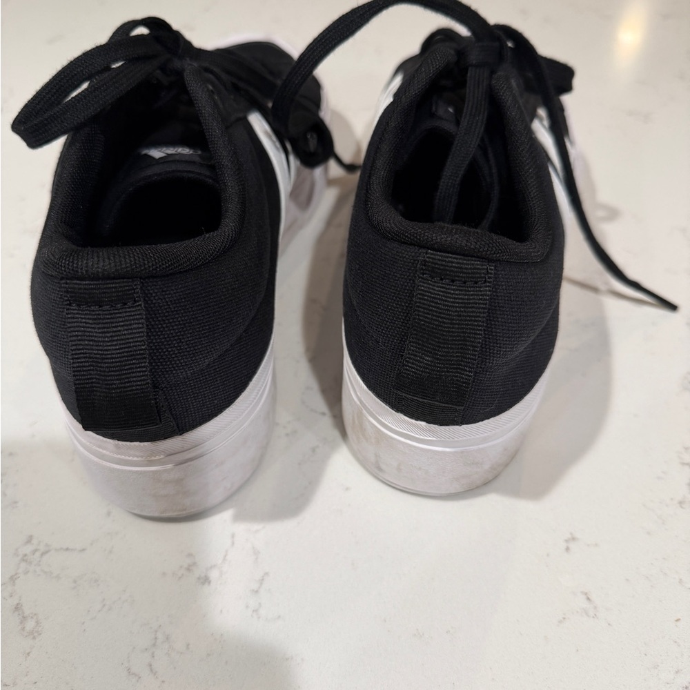 Adidas Women Black and White Platform Sneakers - Picture 3 of 6
